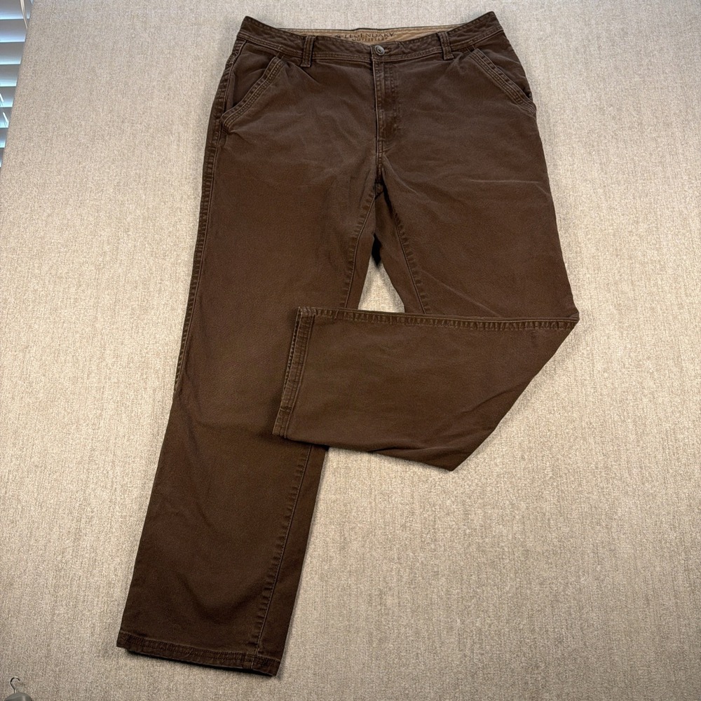 Legendary Outfitters Men's 36x32 Brown Canvas Work Pants Stretch Utility